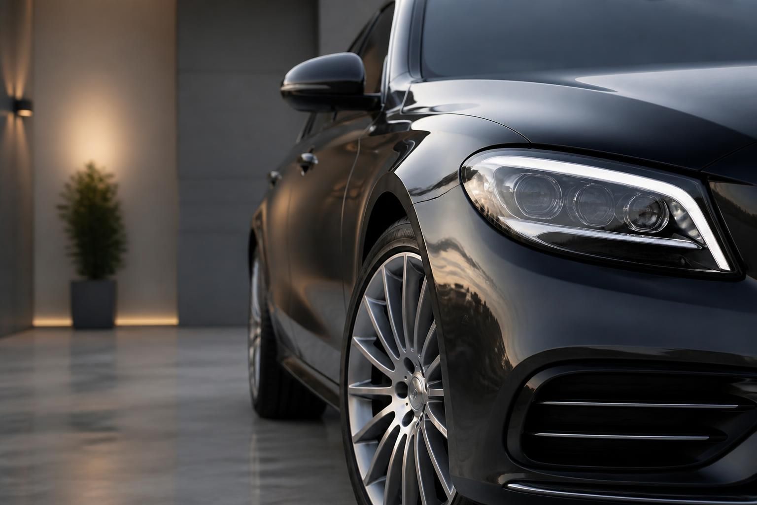 Well-maintained luxury car with a consistently clean finish.